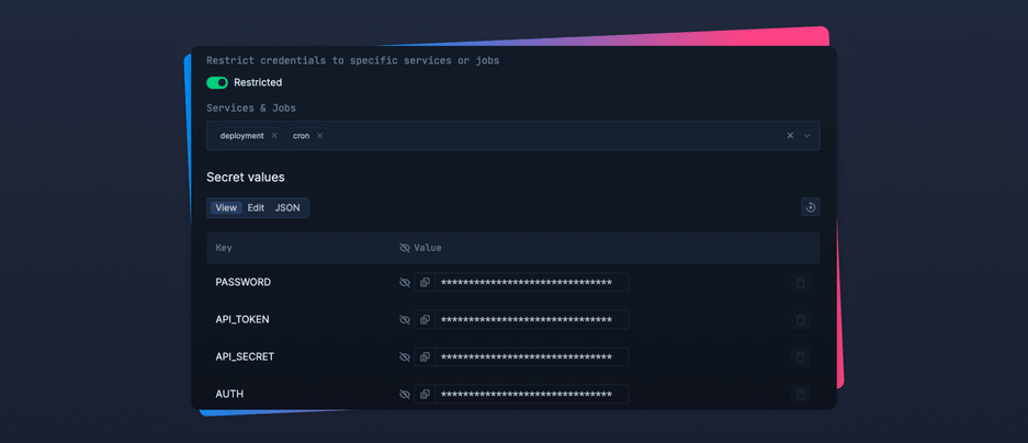Header image for changelog: Project Secrets