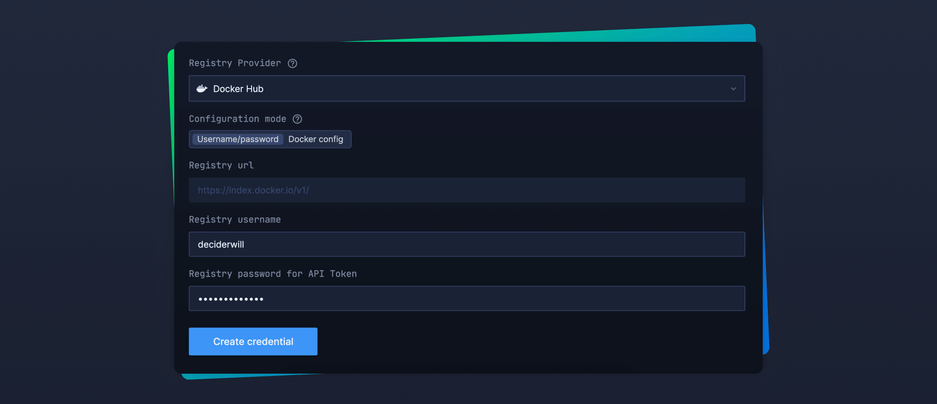 Header image for changelog: Docker Registry Credential Management