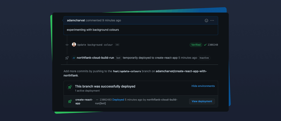 Header image for changelog: Extended GitHub Deployment Integration