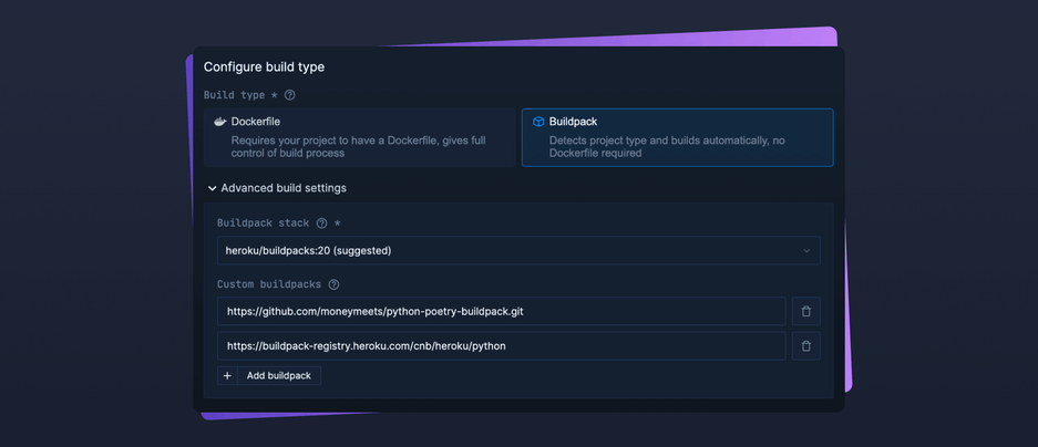 Header image for changelog: Support for all Custom Buildpacks with Git Source