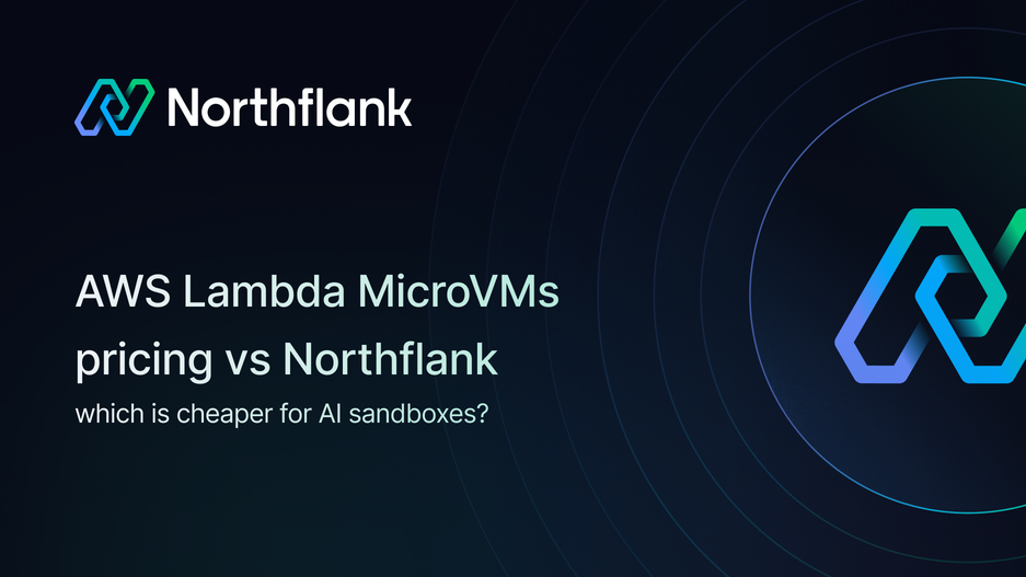 Header image for blog post: AWS Lambda MicroVMs pricing vs Northflank: which is cheaper for AI sandboxes?