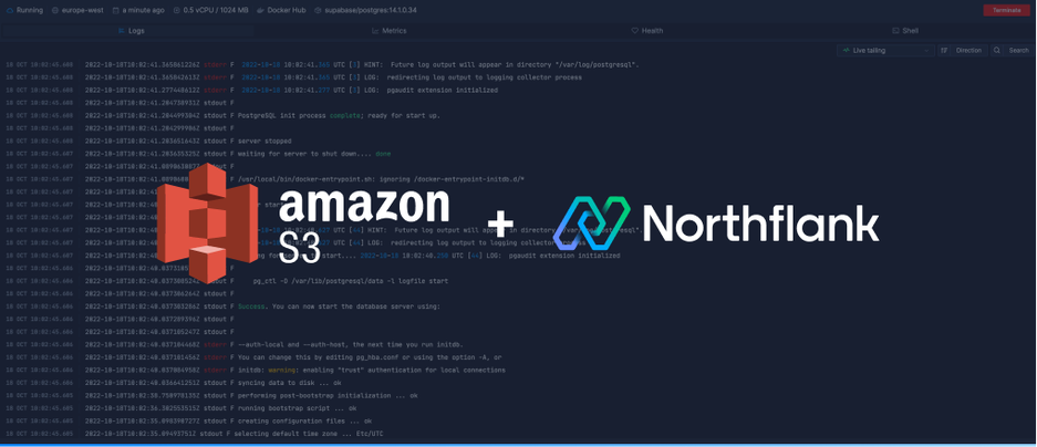 Header image for blog post: Send logs to an AWS S3 bucket from Northflank