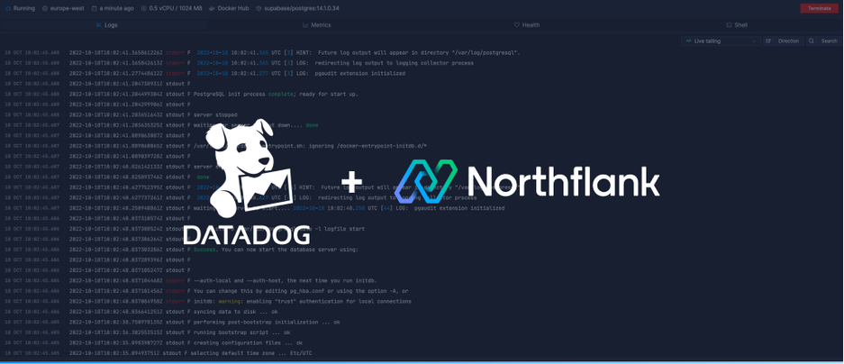 Header image for blog post: Send logs to Datadog from Northflank