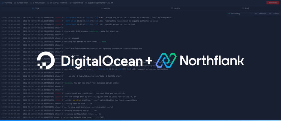 Header image for blog post: Send logs to DigitalOcean Spaces from Northflank