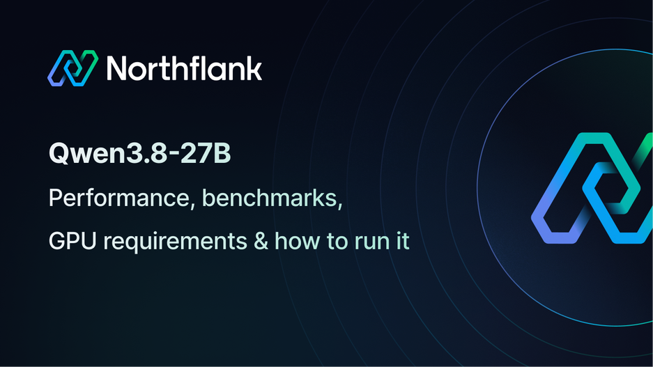 Header image for blog post: Qwen3.8-27B: Performance, benchmarks, GPU requirements & how to run it