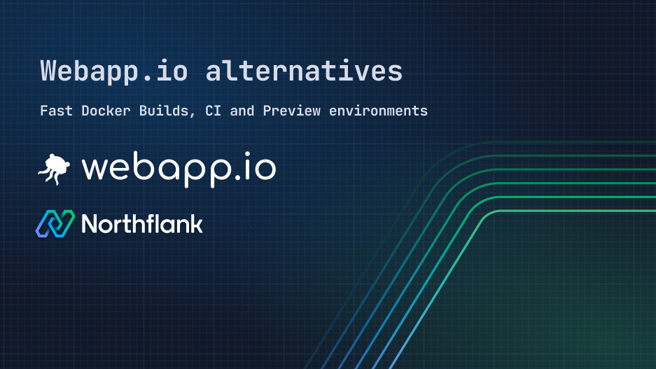 Header image for blog post: Webapp.io alternatives for fast Docker builds and preview environments