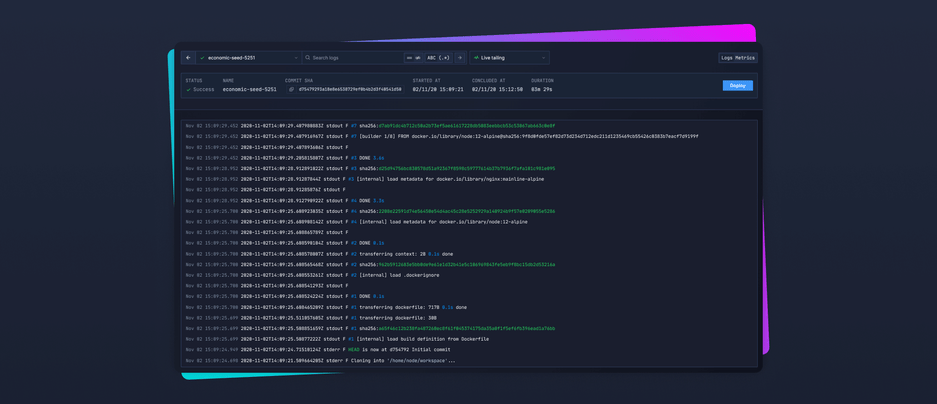 Header image for changelog: New UI & Logs and Metrics