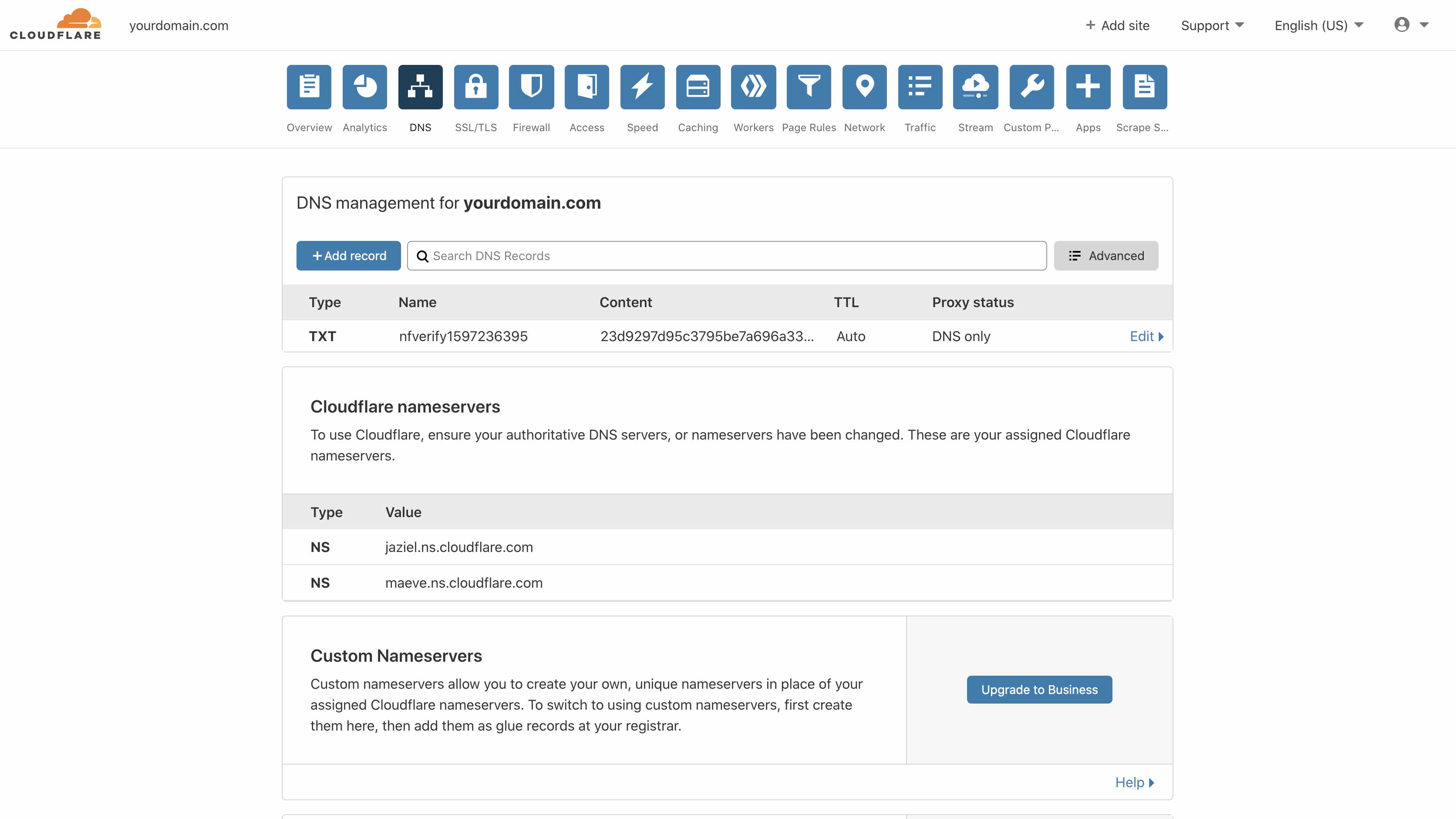 Cloudflare Verify Domain on Northflank