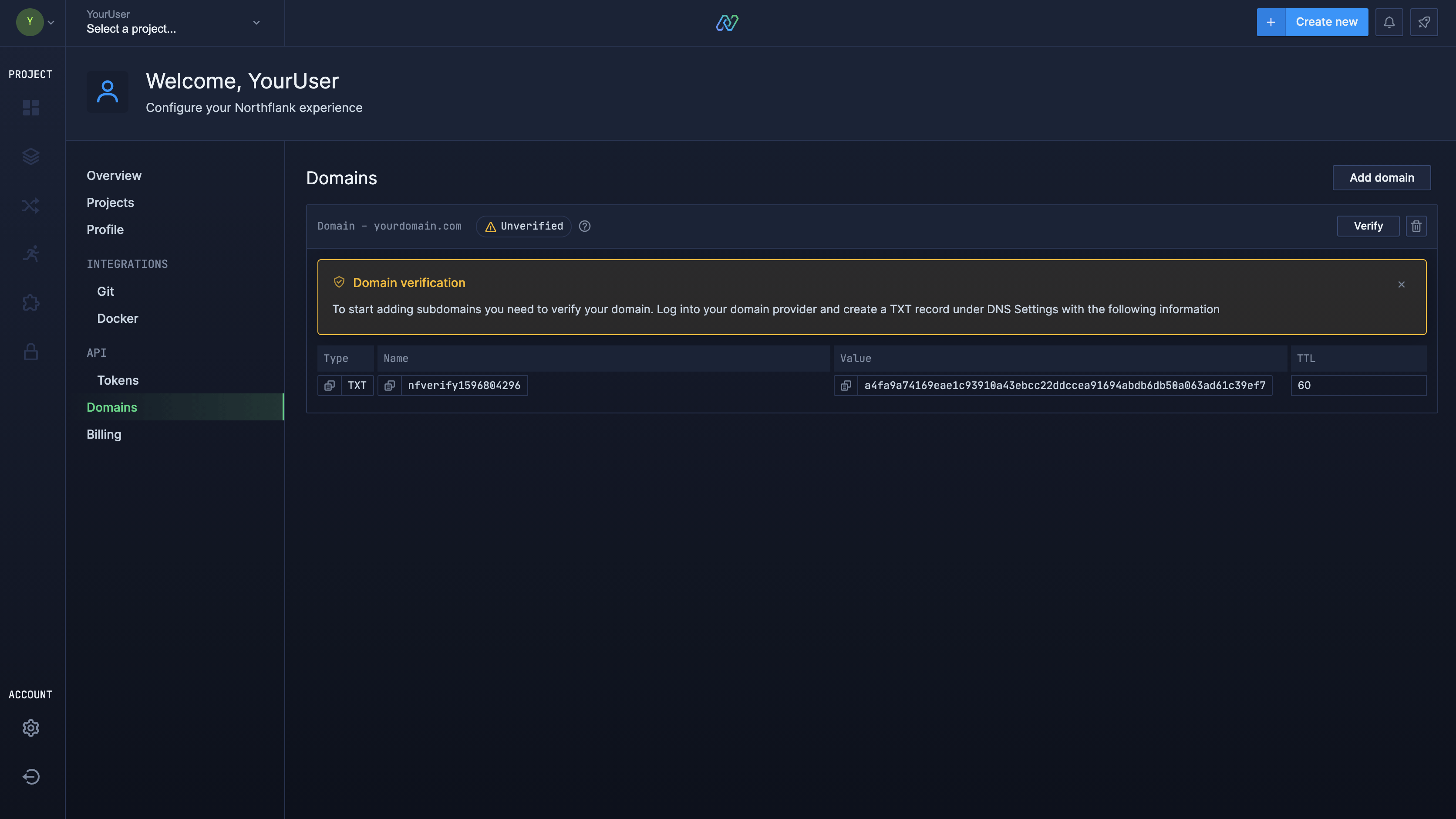 Verify Domain