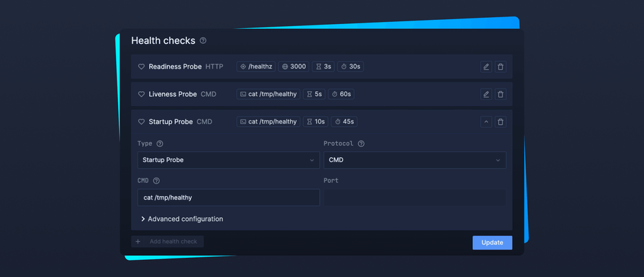 Header image for changelog: Improved Health Checks and Networking