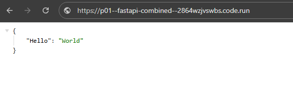 The FastAPI hello world example