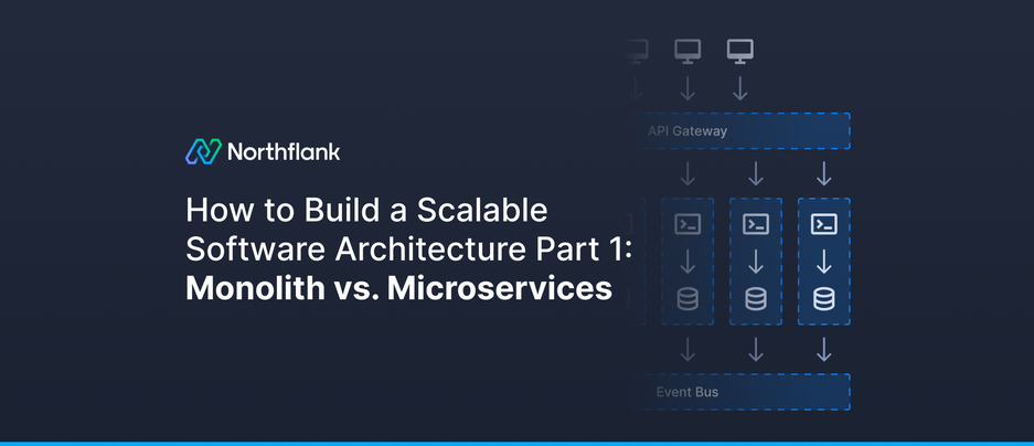Header image for blog post: How to Build a Scalable Software Architecture Part 1: Monolith vs. Microservices