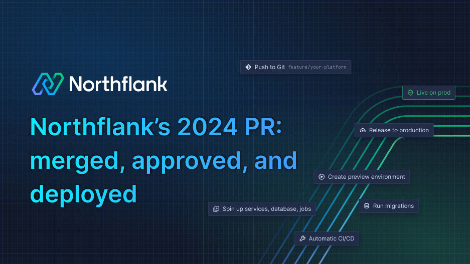 Header image for blog post: Northflank’s 2024 PR: merged, approved, and deployed