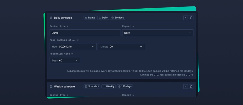 Header image for changelog: Scheduled backups, guides and enhancements