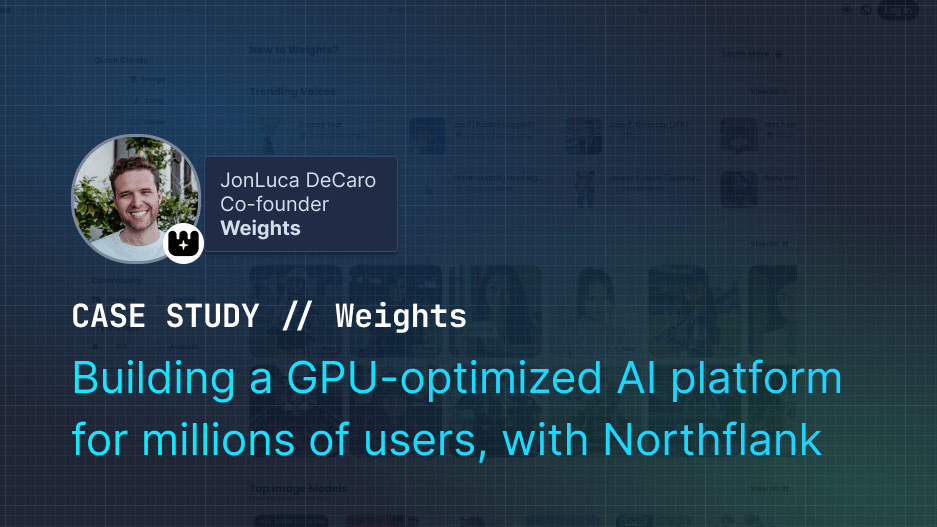 Header image for blog post: Weights uses Northflank to scale to millions of users without a DevOps team